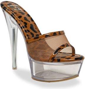 Chase + Chloe by Intouch Footwear Mesh Strap Platform Sandal in Leopard at Nordstrom Rack, Size 11