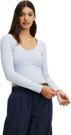 Cotton On Womens Active Ultra Soft Scoop Neck Long Sleeve in Violet Blue at Nordstrom, Size X-Small
