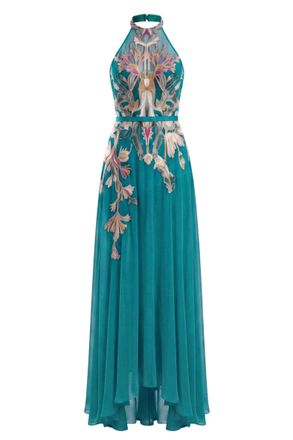 Saiid Kobeisy Embroidered Georgette Dress