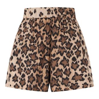 Red Valentino Short Shorts, female, Multicolor, Size: XS Leopard Print Summer Shorts