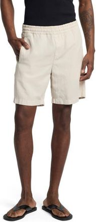 7 For All Mankind Pull-On Cotton Blend Shorts in Bone at Nordstrom, Size X-Large