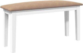 vidaXL Vidaxl - Banco 90 cm madera maciza caucho blanco