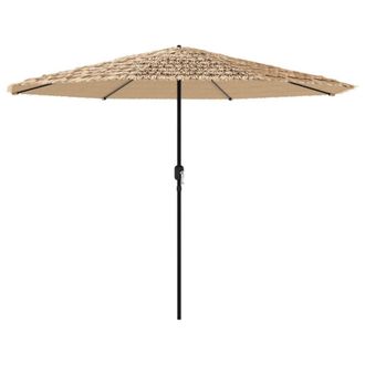 vidaXL Sombrilla De Jard&iacute;n Con Poste De Acero Marr&oacute;n 388x388x248 Cm Vidaxl