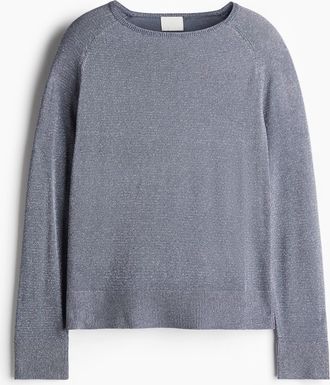 H&M Glitzernder Pullover - Blue