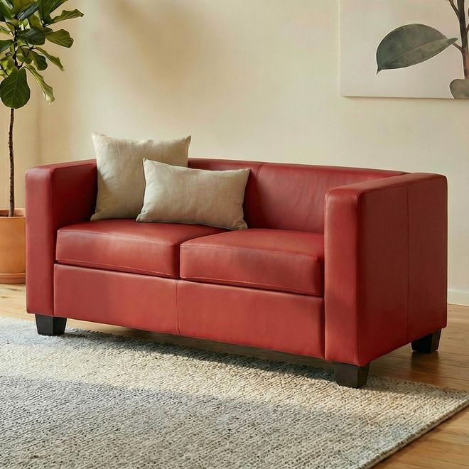Mendler 2er Sofa Couch Loungesofa Lille - Kunstleder, Creme ab 384,99 ...