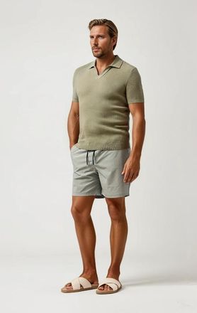 Stone Rose Horizontal Striped Swim Trunk in Olive at Nordstrom, Size Xx-Large