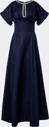 Rebecca Vallance Sapphire embellished taffeta gown