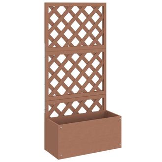 vidaXL Jardinera Con Enrejado Wpc 65x33x135 Cm Vidaxl