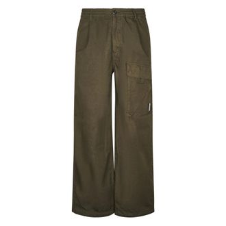 C.P. Company Wide Trousers, male, Green, Size: 2XL Micro-Reps Boxy Cargo Lens Pants