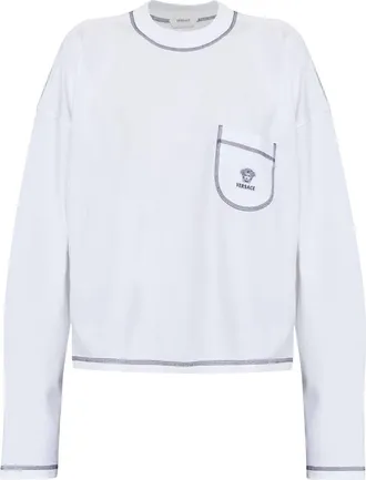 Versace Donna, Top, Bianco, 2Xs, new