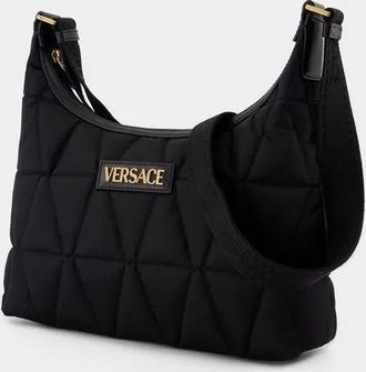 Versace Hobo Bags - Hobo Shoulder Bag - Nylon - Black - Gr. unisize - in Schwarz - f&uuml;r Damen