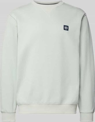 Lerros Sweatshirt mit Rundhalsausschnitt und Label-Patch in Lind, Größe XXXL