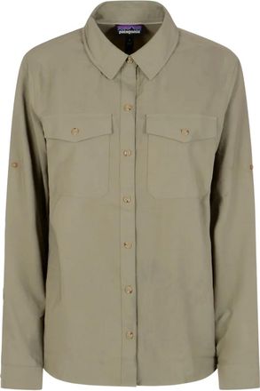 Patagonia long-sleeve button-down shirt - women - Fabric - S - Green