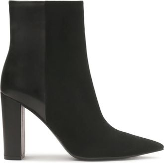 Kazar Zwarte su&egrave;de en gladleren laarzen - Dames - Laarzen met Hak - Zwart - 41 EU - Su&egrave;de - Schoenen