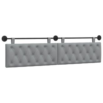 vidaXL Cabecero Colgante Gris Claro Tela Vidaxl