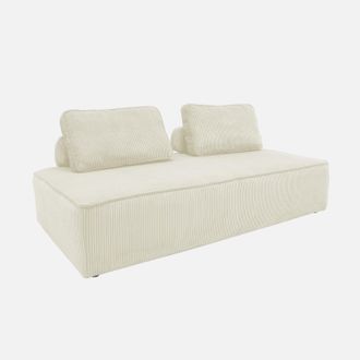 Sweeek Sweeek - Sof&aacute; Modular De Pana, 2 Plazas, Lao, Crema, 180x90x78 Cm
