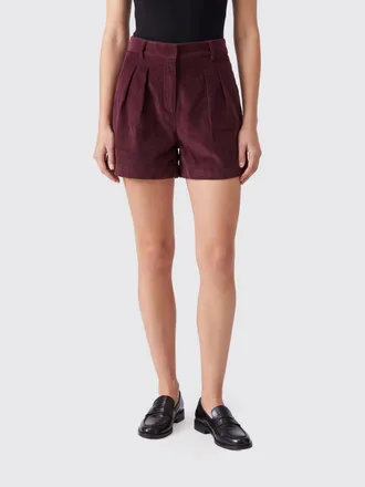 MC2 Saint Barth Pleated Velvet Shorts with Belt Loops