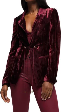 Good American Cinched Blazer In Port