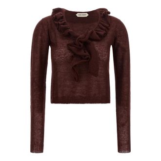 Alberta Ferretti Dames, Truien, Rood, Maat: S Mohair