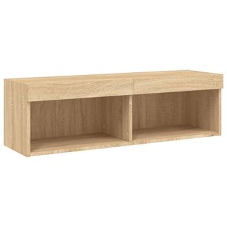 vidaXL Vidaxl - Mueble Para Tv Con Luces Led Roble Sonoma 100x30x30 Cm