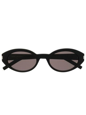 Saint Laurent Eyewear Occhiali da sole ovali - Nero