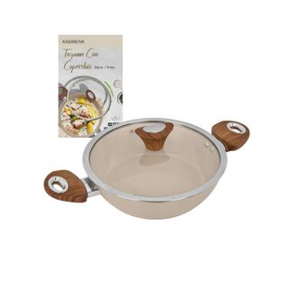 KASANOVA Tegame 24 cm coperchio taupe New Ceramic