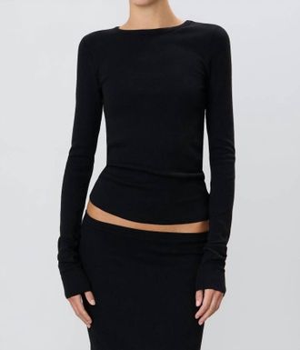 &Eacute;terne Long Sleeve Fitted Top In Black