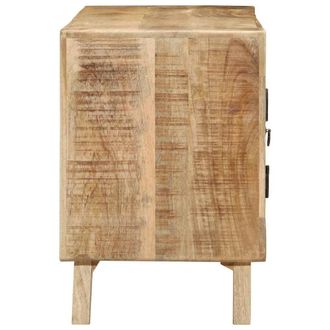 Berkfield Home TV Cabinet 105x46x32 cm Solid Wood Rough Mango in Brown | Size: 105 x 46 x 32 cm