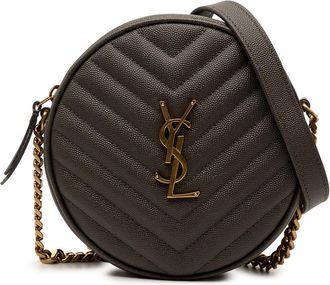 Saint Laurent Pre-owned Saint Laurent Grain De Poudre Chevron Round Vinyle Camera Bag Ladies 284IC8N7AYXGWXRX