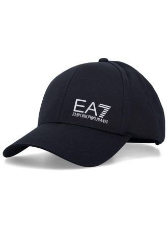 Emporio Armani logo-print baseball cap - men - Cotton - M - Black