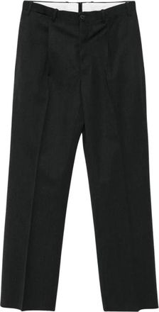 Giuliva Heritage Collection Geklede broek met &eacute;&eacute;n persvouw - Heren - Nette broeken - Grijs - L - Broeken