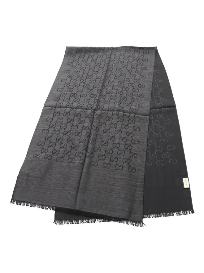 2020s GG pattern scarf - Grey