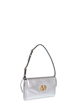 Valentino Garavani DeVain Shoulder Bag - Silver