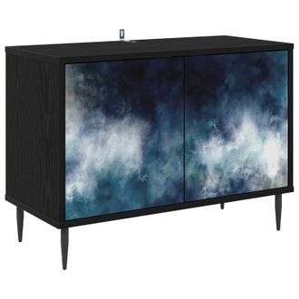 vidaXL Mueble De Tv Raalte 69 X 33 X 50,5 Cm Roble Negro Vidaxl