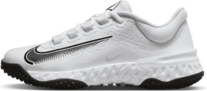 Womens Alpha Huarache Elite 4 Turf Softball Shoes in White | FD2746-100