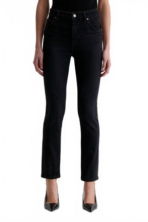A Gold E Mari Mid-Rise Slim Straight Leg Jeans In Glasgow Constellation