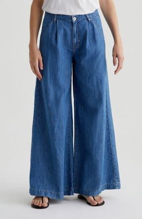 AG - Adriano Goldschmied Melinda Pleated Wide Leg Jeans in Catalina at Nordstrom Rack, Size 27