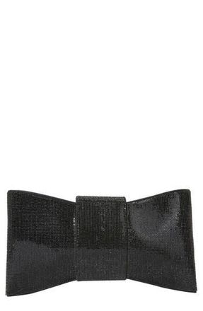 Berness Rhinestone Bow Clutch in Black at Nordstrom Rack