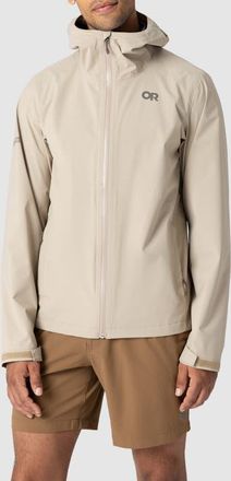 Outdoor Research Stratoburst Packable Rain Jacket in Pro Khaki at Nordstrom, Size Xx-Large