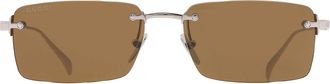 Gucci Brown Rectangular Mens Sunglasses GG1941S 002 56