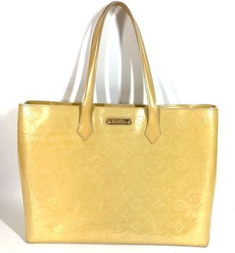 Louis Vuitton Beige Blanc Corail Monogram Vernis Handbag Shoulder Bag Tote Bag (Pre-Owned)