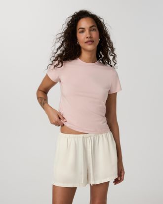 Vuori Clothing Short Sleeve Feather Classic T-Shirt | Vintage Rose | XS, Size Extra Small