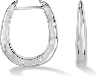 Dower & Hall Large Horseshoe Nomad Huggie Hoops in Sterling Silver at Nordstrom