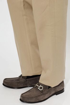 Ferragamo Avril Suede Loafers, Mens, Grey