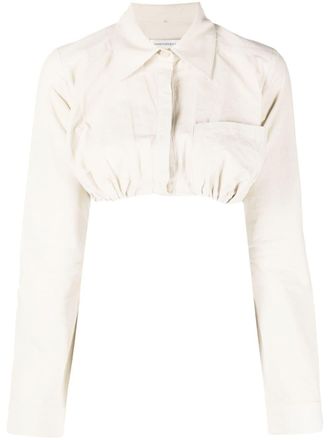CHRISTOPHER ESBER Blouse met ingebouwde bh - Beige
