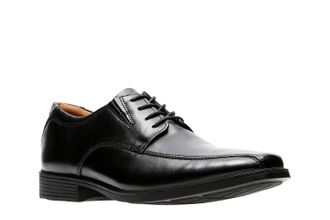 Clarks Schn&uuml;rschuh CLARKS Tilden Walk, Herren, Gr. 41, schwarz (schwarz leather), Leder, Schuhe Schn&uuml;rschuh, Freizeitschuh, Halbschuh, Schn&uuml;rschuh mit modisc