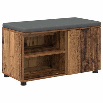 vidaXL Banco De Entrada Con Coj&iacute;n Madera Vieja 80 X 38 X 46 Cm Vidaxl