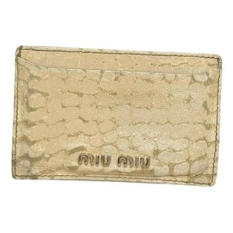 Miu Miu Pre-owned Wallets, female, White, Size: ONE SIZE Pre-owned Leather Wallet