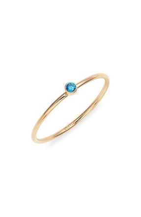 Nashelle Birthstone Ring in March Gold at Nordstrom, Size 6