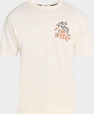 Scotch & Soda Mens 40th Anniversary Embroidered T-Shirt